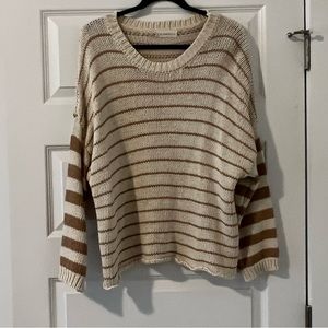 Tan and Cream Sweater